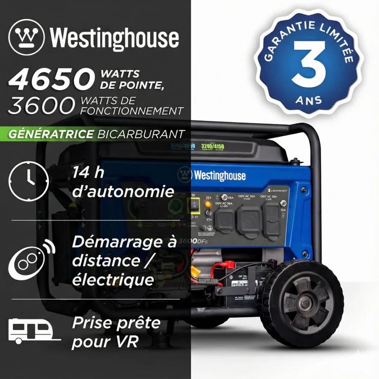 Chargez l'image dans la visionneuse de la galerie, Génératrice Portable WGen3600DFc Bi - Carburant | 4650 Watts & Prise VR - Genexpert