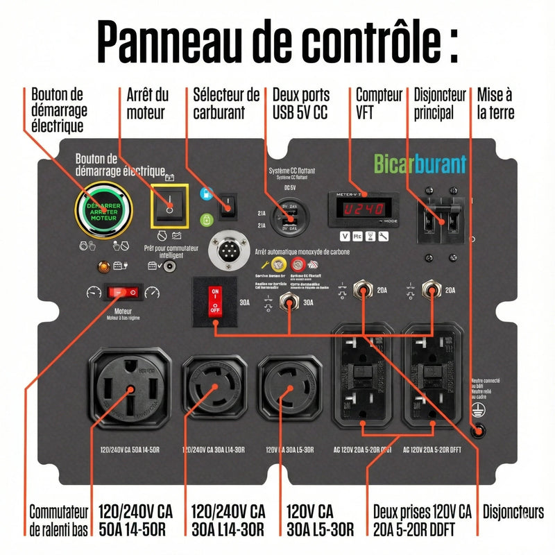 Chargez l'image dans la visionneuse de la galerie, Génératrice Westinghouse WGen14500DFc Bi - Carburant | 18 000 Watts & V - Twin - Genexpert