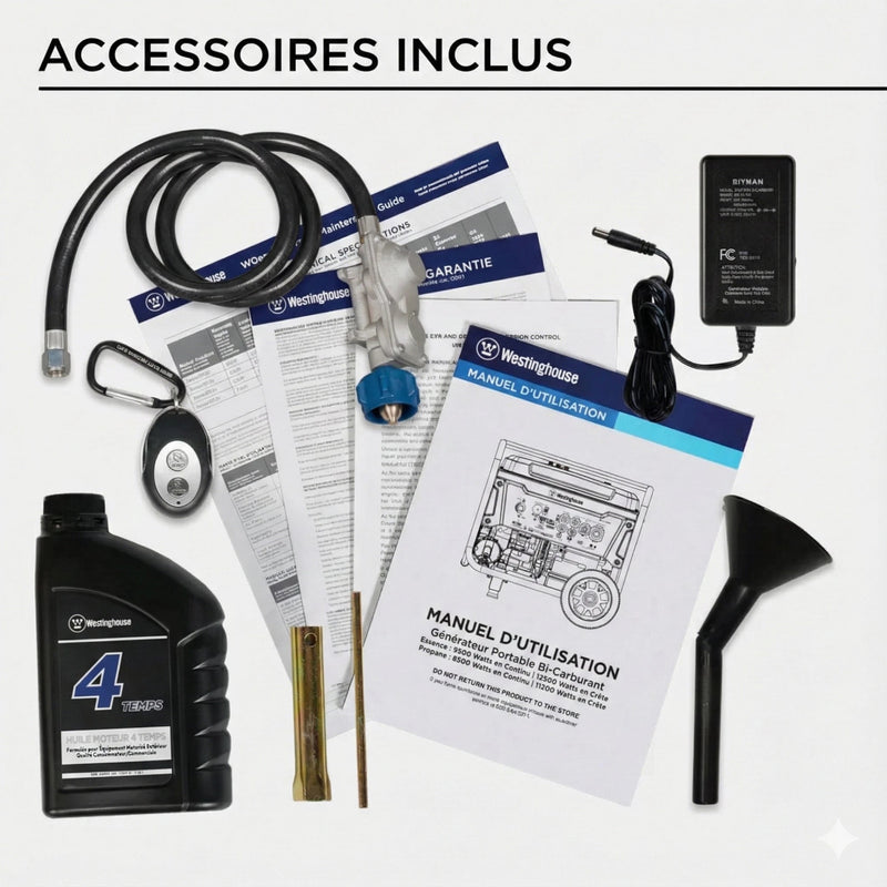 Chargez l'image dans la visionneuse de la galerie, Génératrice Westinghouse WGen9500DFc Bicarburant | 12 500 Watts & Capteur de CO - Genexpert