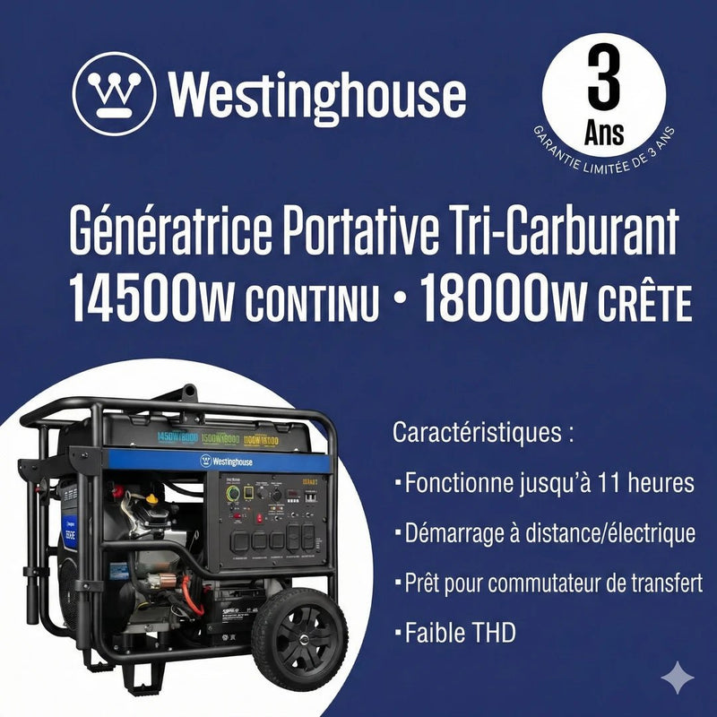 Load image into Gallery viewer, Génératrice WGen14500TFc Tri - Carburant | 18 000 Watts & Moteur V - Twin - Genexpert