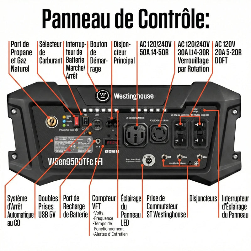Chargez l'image dans la visionneuse de la galerie, Génératrice WGen9500TFc EFI Tri - Carburant | 12 500W & Injection Électronique - Genexpert