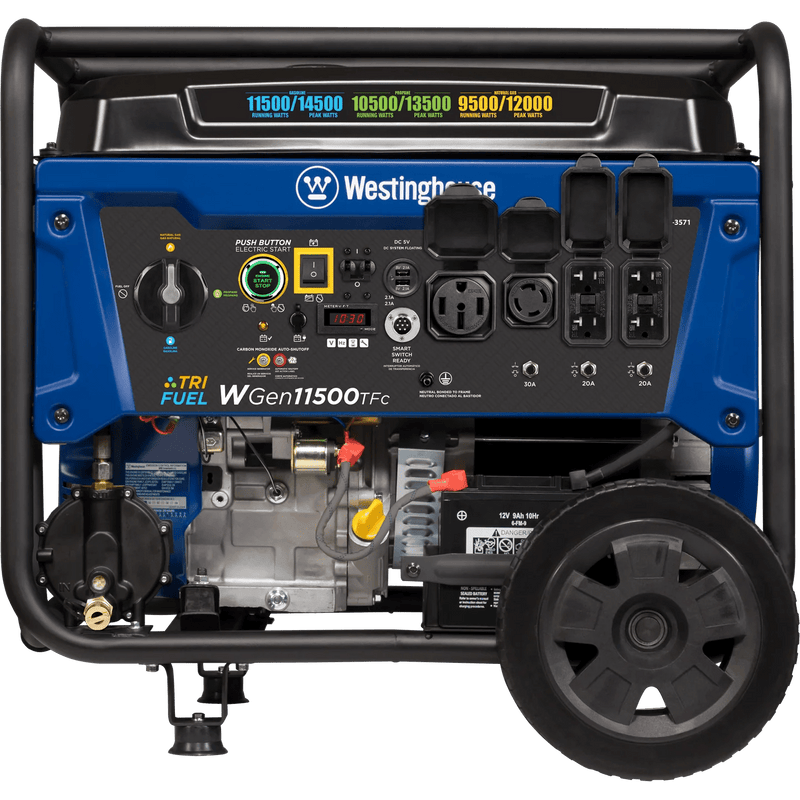 Chargez l'image dans la visionneuse de la galerie, Westinghouse WGen11500TFc - Génératrice tri - carburant avec capteur de CO - Genexpert