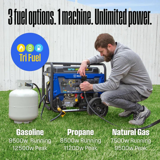 Westinghouse WGen9500TFc - Génératrice tri-carburant avec capteur de CO - Genexpert
