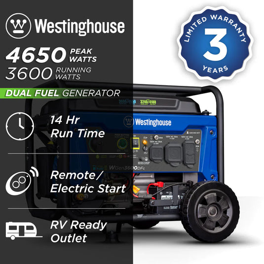 Westinghouse WGen3600DFc - Génératrice biocarburant