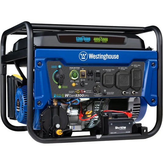 Westinghouse WGen5300DFc - Génératrice double carburant avec capteur de CO