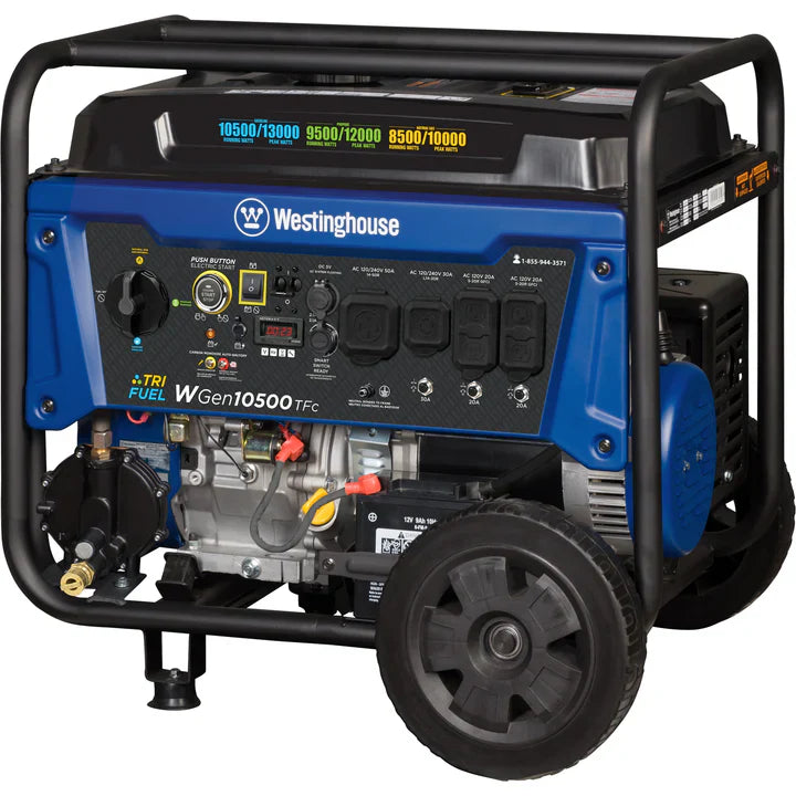 Chargez l&#39;image dans la visionneuse de la galerie, Westinghouse WGen10500TFc - Génératrice tri-carburant avec capteur de CO
