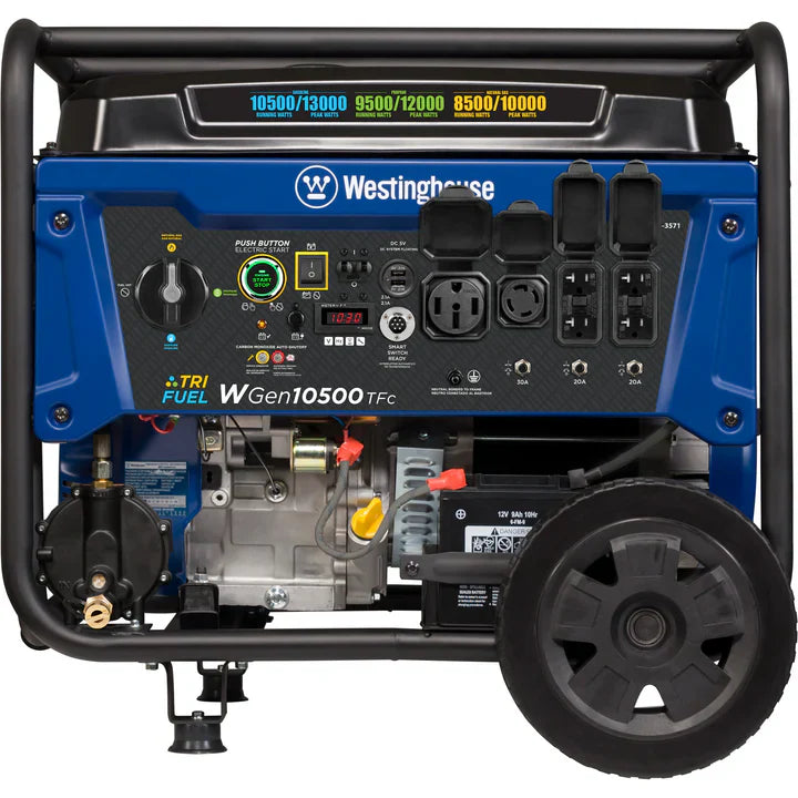 Chargez l&#39;image dans la visionneuse de la galerie, Westinghouse WGen10500TFc - Génératrice tri-carburant avec capteur de CO
