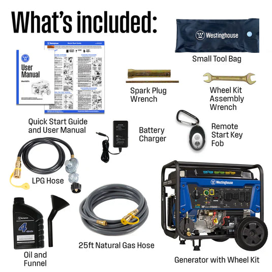 Westinghouse WGen11500TFc - Génératrice tri-carburant avec capteur de CO