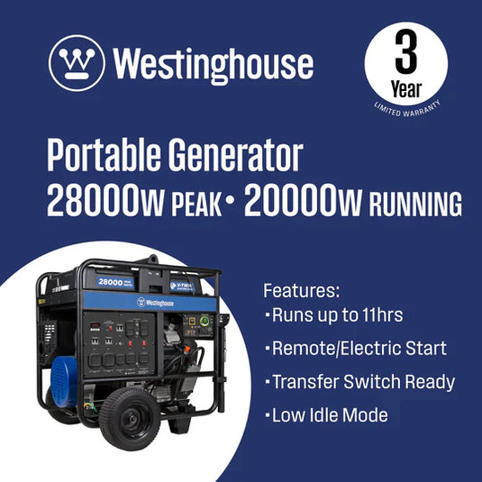 Westinghouse WGen20000c - Génératrice à onduleur avec capteur de CO