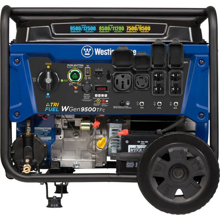 Chargez l&#39;image dans la visionneuse de la galerie, Westinghouse WGen9500TFc - Génératrice tri-carburant avec capteur de CO
