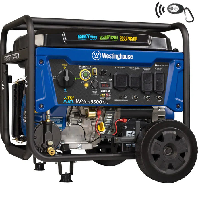 Westinghouse WGen9500TFc - Génératrice tri-carburant avec capteur de CO