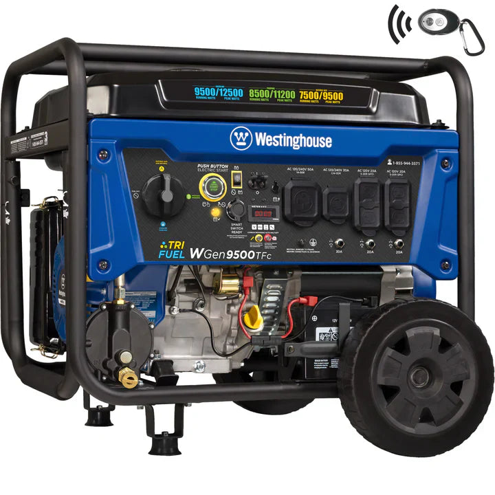 Chargez l&#39;image dans la visionneuse de la galerie, Westinghouse WGen9500TFc - Génératrice tri-carburant avec capteur de CO

