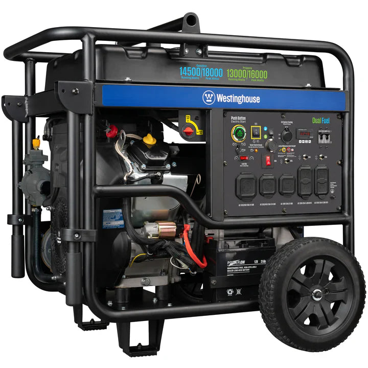Chargez l&#39;image dans la visionneuse de la galerie, Westinghouse WGen14500DFc - Génératrice à onduleur double carburant avec capteur de CO
