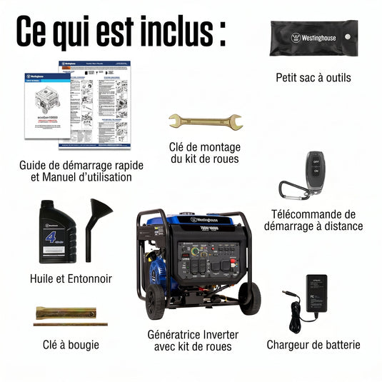 Génératrice à Onduleur EcoGen10000 | 10 000 Watts & Capteur CO - Genexpert