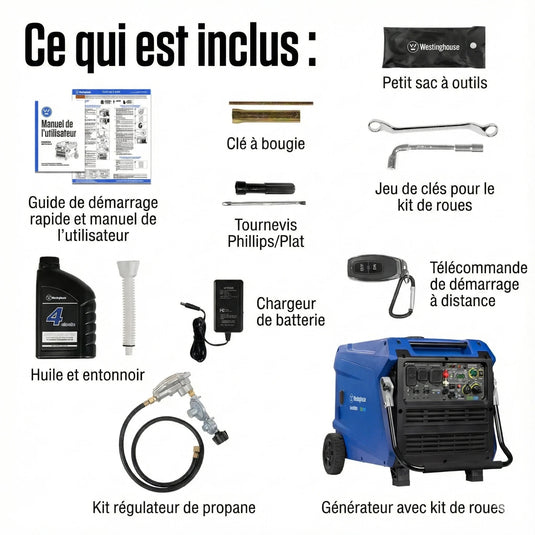 Génératrice à Onduleur Westinghouse iGen11000DFc Bicarburant | 11 000 Watts - Genexpert