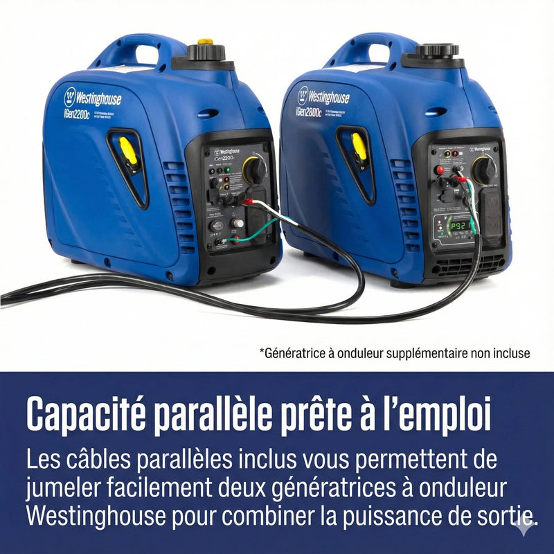 Chargez l'image dans la visionneuse de la galerie, Génératrice à Onduleur Westinghouse iGen2800c | 2 800 Watts &amp; Ultra - Silencieuse - Genexpert

