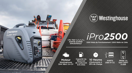 Génératrice iPro2500 à Onduleur | 2 500 Watts & Silencieuse 52 dBA - Genexpert