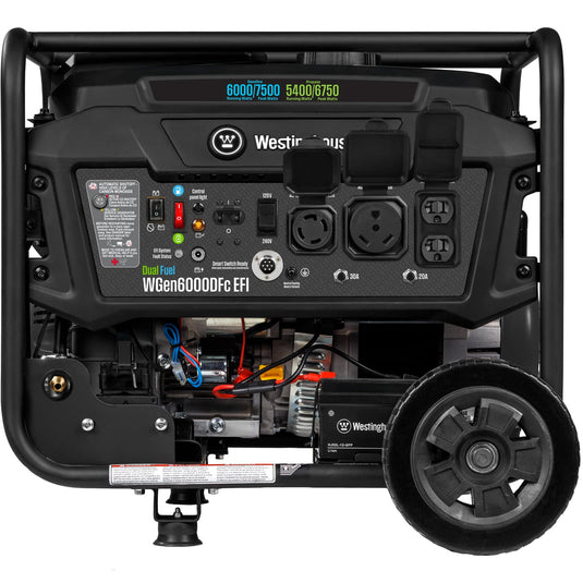 Génératrice bi-carburant Westinghouse WGen6000DFc EFI – 6000W continu / 7500W pointe, essence ou propane