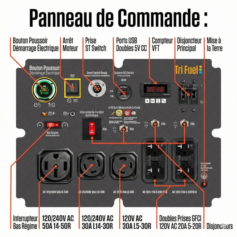 Chargez l'image dans la visionneuse de la galerie, Génératrice WGen14500TFc Tri - Carburant | 18 000 Watts &amp; Moteur V - Twin - Genexpert
