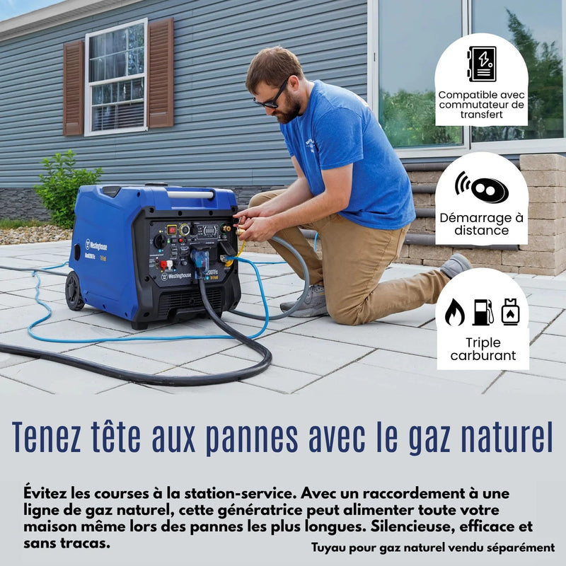 Chargez l'image dans la visionneuse de la galerie, Westinghouse iGen8200TFc - Génératrice à onduleur tri - carburant avec capteur de CO - Genexpert

