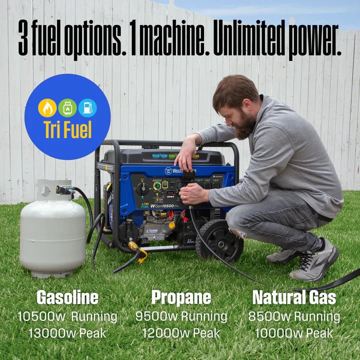 Chargez l&#39;image dans la visionneuse de la galerie, Westinghouse WGen10500TFc - Génératrice tri-carburant avec capteur de CO - Genexpert
