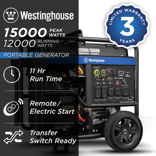 Westinghouse WGen12000c - Génératrice à onduleur avec capteur de CO²