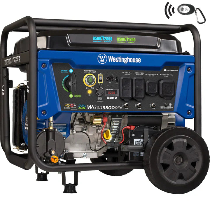 Chargez l&#39;image dans la visionneuse de la galerie, Westinghouse WGen9500DFc - Génératrice bicarburant avec capteur de CO
